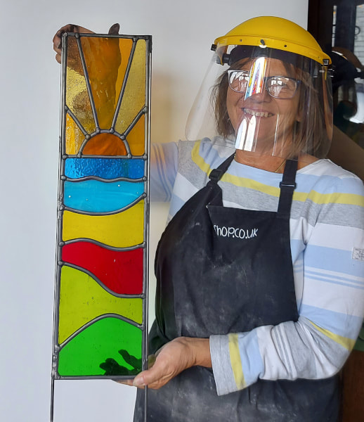Student's stained glass panel