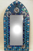 Gothic arch mosaic mirror