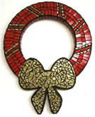 Stained glass ivy wreath