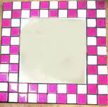 Pink sparkle mosaic mirror kit