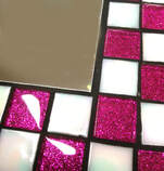 Pink sparkle mosaic mirror kit
